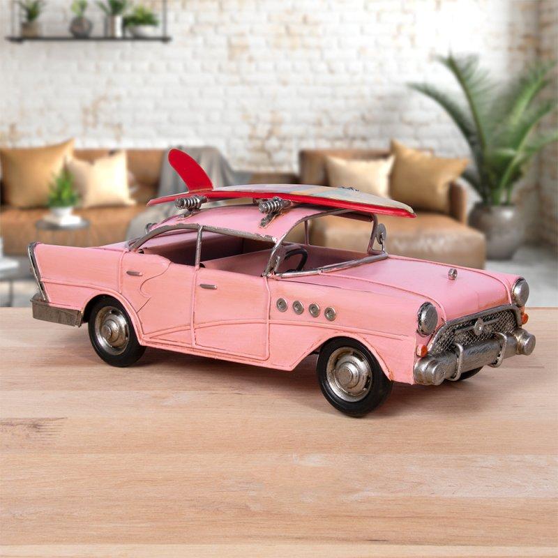 lesser & pavey PINK CAR WITH SURFBOARD LP48844