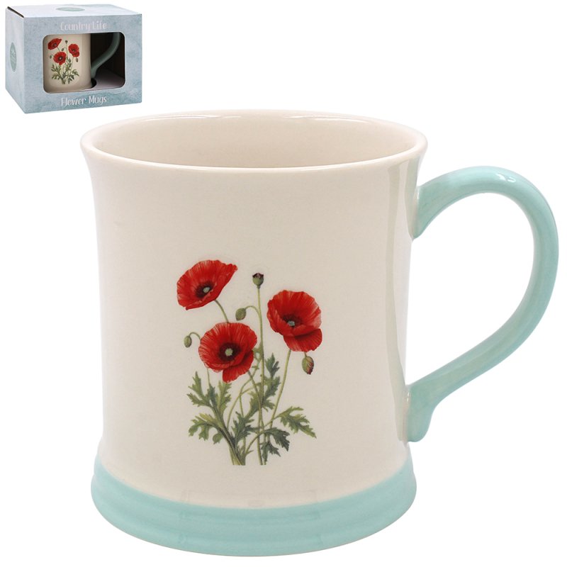 Lesser & Pavey POPPY MUG EMBOSSED LP75124