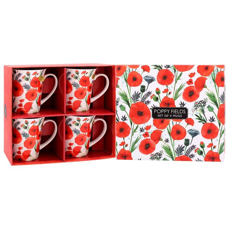 Lesser & Pavey POPPY MUGS SET OF 4 LP96244