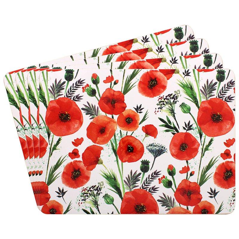 lesser & pavey POPPY PLACEMATS SET 4 LP96252