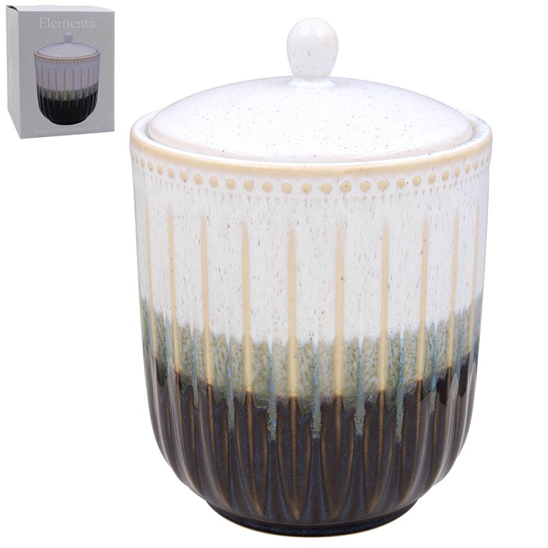Lesser & Pavey REACTIVE GLAZE COVERED JAR LP74424