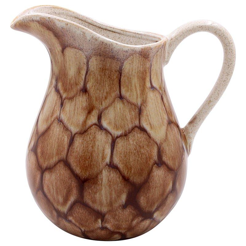 lesser & pavey REACTIVE GLAZE FLOWER JUG BRN LP74164