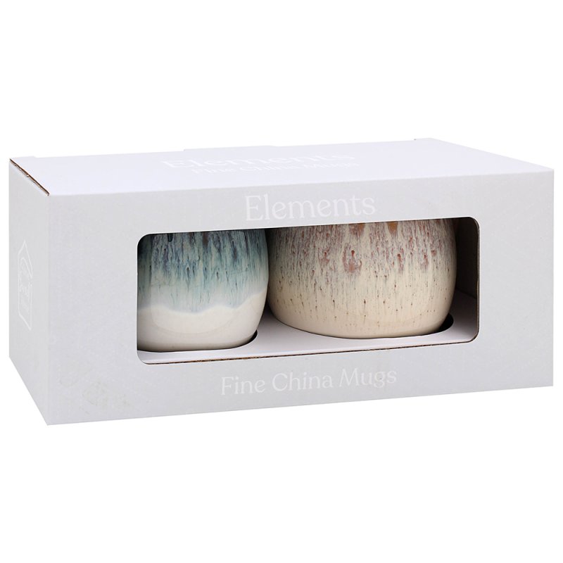 Lesser & Pavey REACTIVE GLAZE MUGS 2A SET 2 LP72592