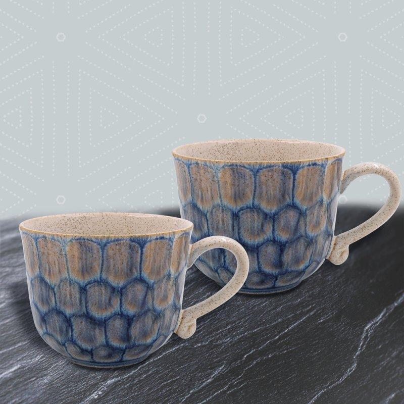 lesser & pavey REACTIVE GLAZE MUGS GREEN S2 LP74398