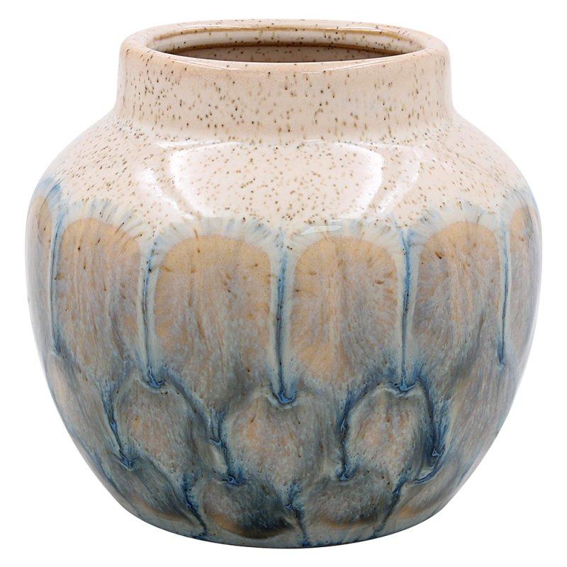 lesser & pavey REACTIVE GLAZE VASE GREEN 8CM LP74154