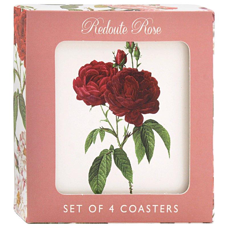 Lesser & Pavey REDOUTE ROSE COASTERS SET 4 LP96488