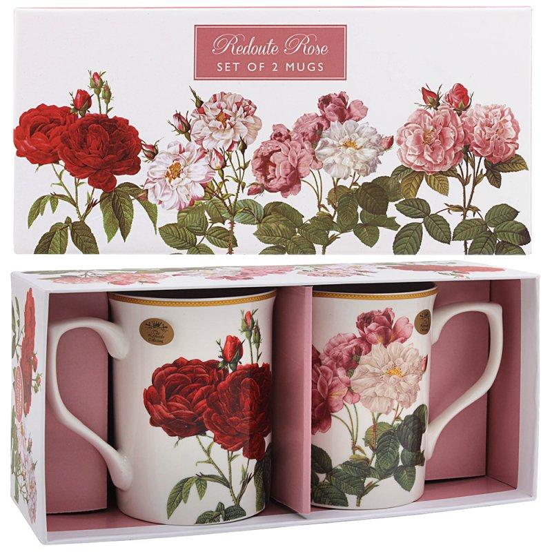 Lesser & Pavey REDOUTE ROSE MUGS SET 2 LP96486