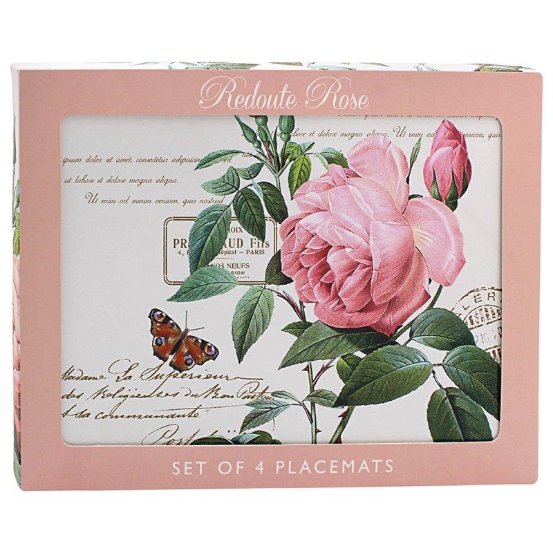 Lesser & Pavey REDOUTE ROSE PLACEMATS SET 4 LP96385