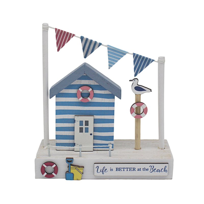 lesser & pavey SANDY BEACH HUT PLAQUE LP96885