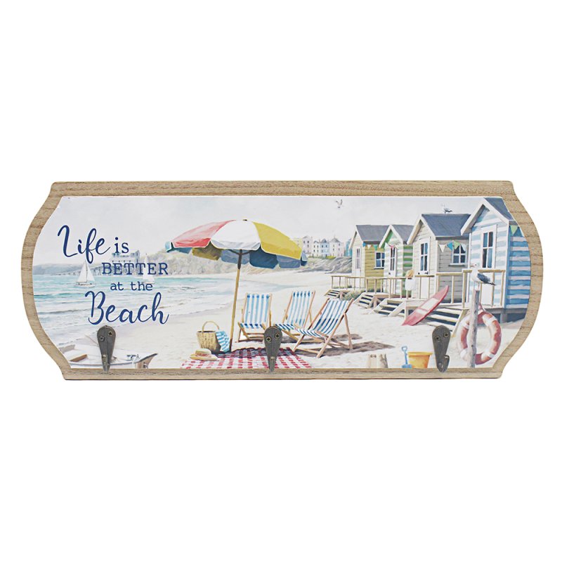lesser & pavey SANDY BEACH PLAQUE WITH HOOKS LP96881