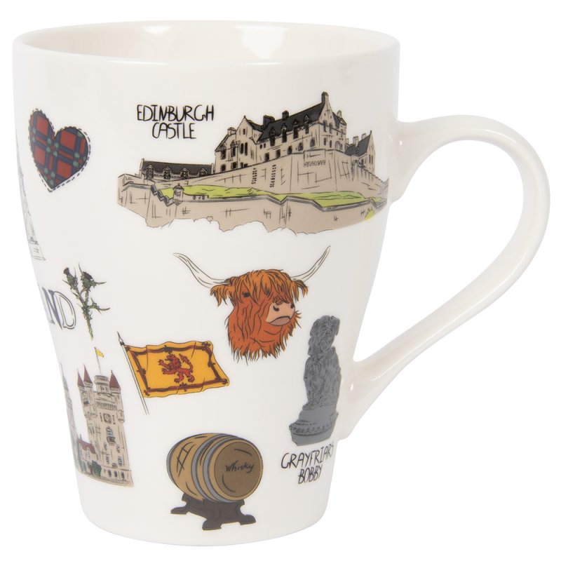 Lesser & Pavey SCOTTISH SKETCH MUG UNBOXED LP34196