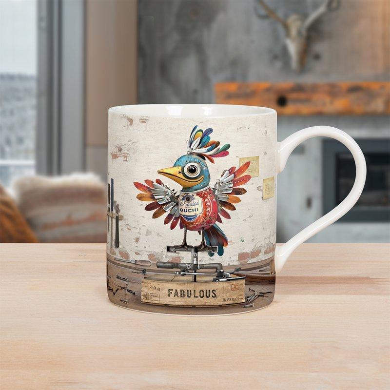 lesser & pavey SCRAP BIRD MUG LP34242