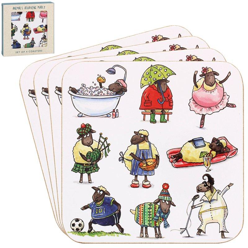 Lesser & Pavey SHEEP COASTERS SET 4 LP96296