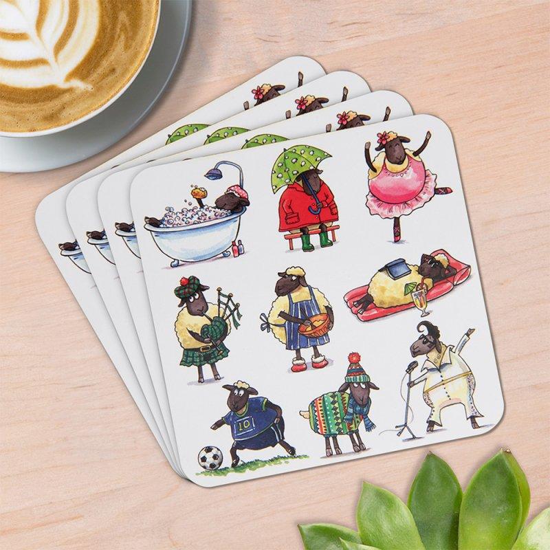 lesser & pavey SHEEP COASTERS SET 4 LP96296