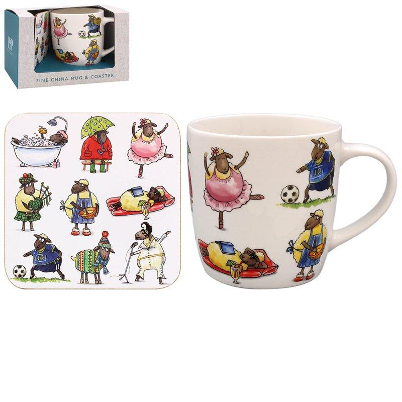 Lesser & Pavey SHEEP MUG & COASTER LP96295