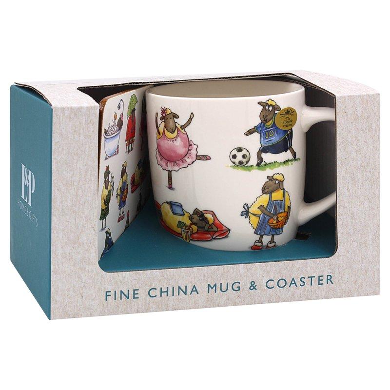 Lesser & Pavey SHEEP MUG & COASTER LP96295