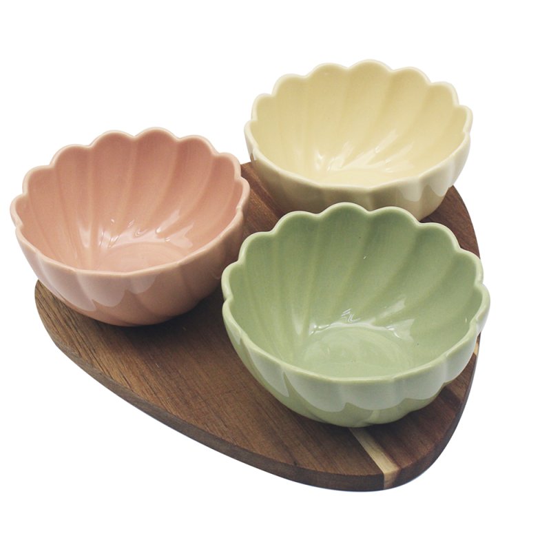 Lesser & Pavey SNACK BOWLS WOODEN TRAY LP74933