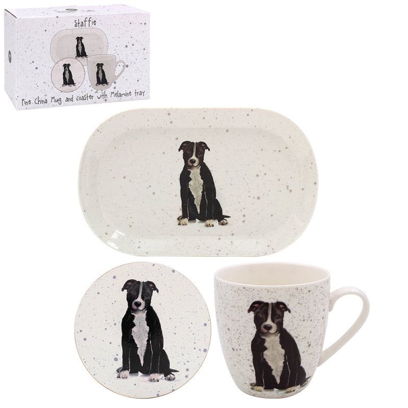 lesser & pavey STAFFIE MUG COASTER & TRAY LP95609