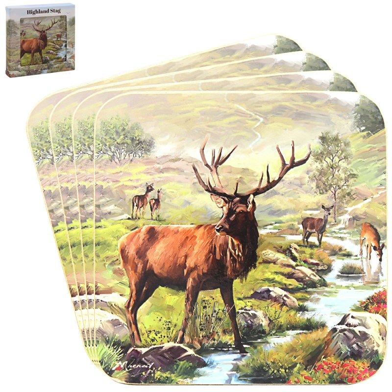 Lesser & Pavey STAG COASTERS SET 4 LP96540