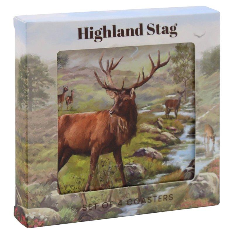 Lesser & Pavey STAG COASTERS SET 4 LP96540