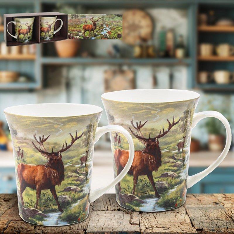 lesser & pavey STAG MUGS SET 2 LP96535