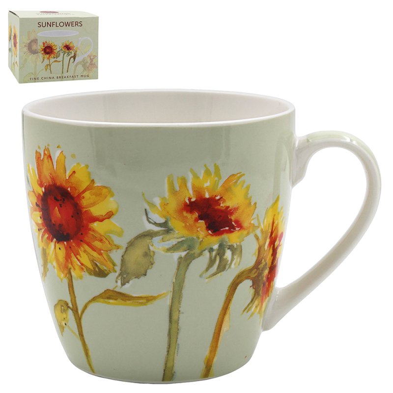 lesser & pavey SUNFLOWERS BREAKFAST MUG LP96627