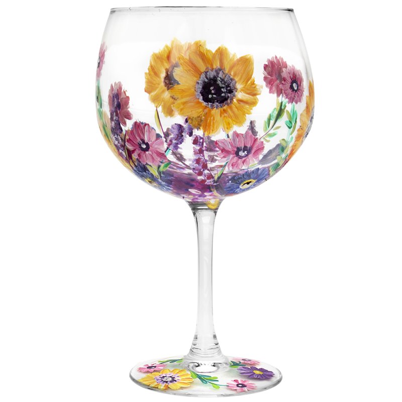 Lesser & Pavey SUNFLOWERS GIN GLASS LP46707