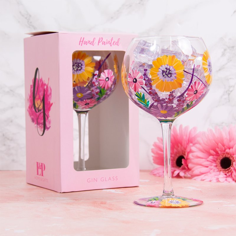 lesser & pavey SUNFLOWERS GIN GLASS LP46707