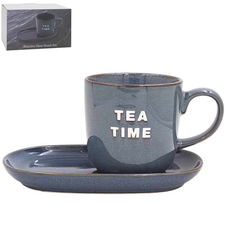 Lesser & Pavey TEA TIME SNACK SET-BLUE/GREY LP76362