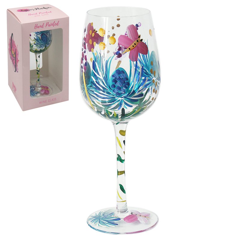 Lesser & Pavey THISTLES & BUTTERFLIES WINEGLA LP74526