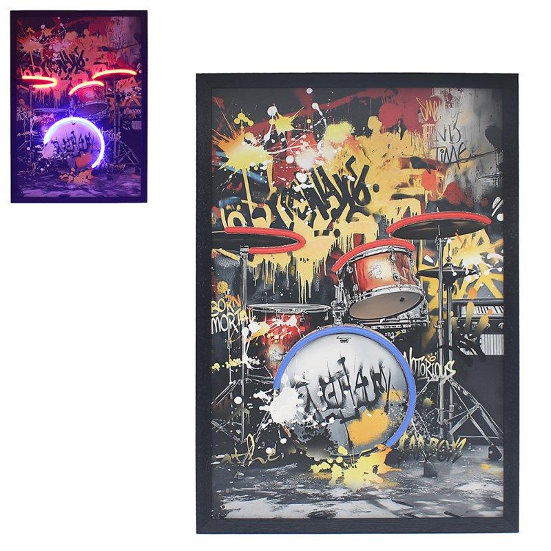 Lesser & Pavey WALL ART ROCK DRUM KIT LP76507