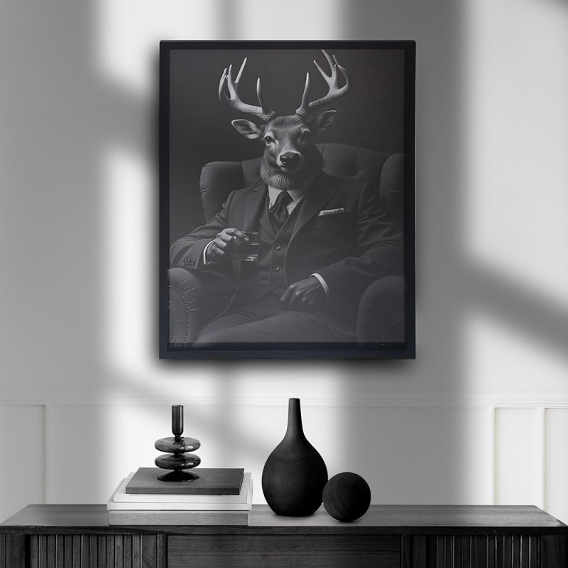 lesser & pavey WALL ART- STAG 45X60 CM LP76125