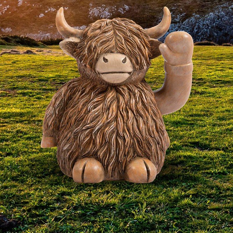 lesser & pavey WAVING HAPPY HIGHLAND COW LP76110