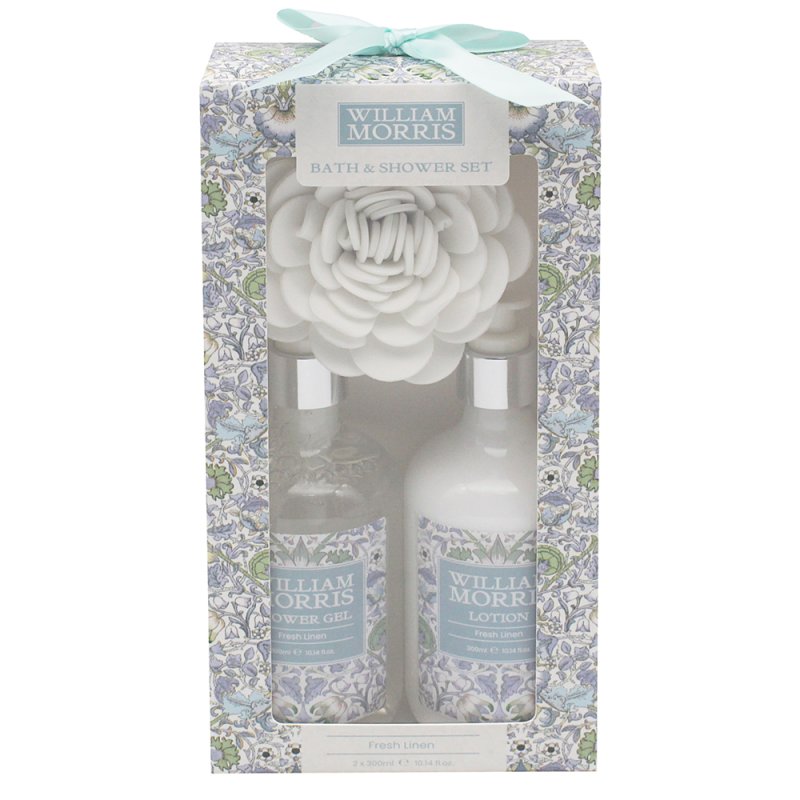 Lesser & Pavey LODDEN BATH & SHOWER SET Wm. MORRIS FRESH LINEN LP75243