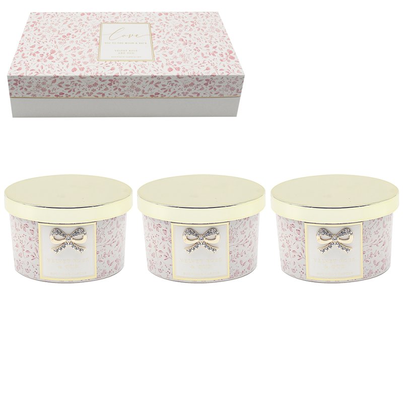 Lesser & Pavey LOVE U TO MOON&BACK CANDLES3 POMEGRANATE NOIR LP74593