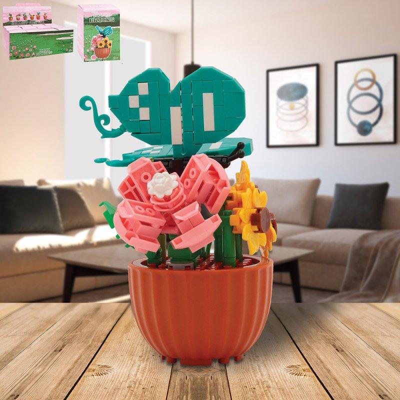 lesser & pavey MINIBRICKS FLOWER WITH BUTTFLY LP76548