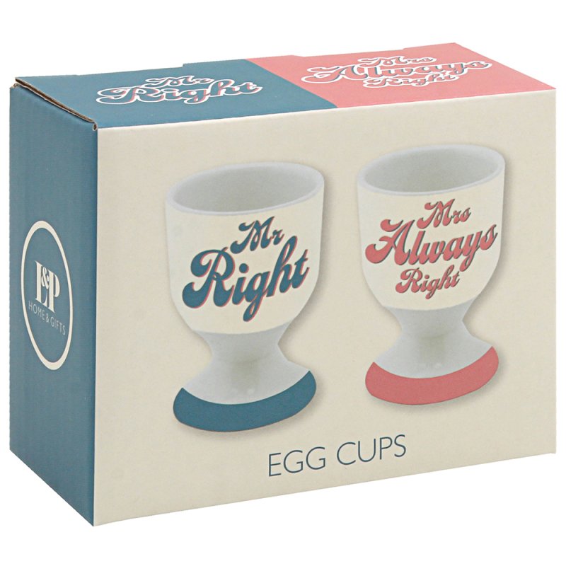 Lesser & Pavey MR & MRS RIGHT EGG CUPS EGG CUPS SET 2 LP96799