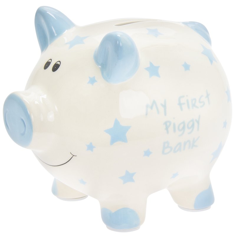 lesser & pavey MY FIRST PIGGY BANK BLUE LARGE LP47383