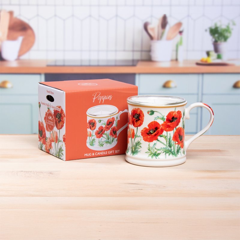 lesser & pavey POPPY CANDLE GIFT SET POPPY & DARK AMBER LP76664