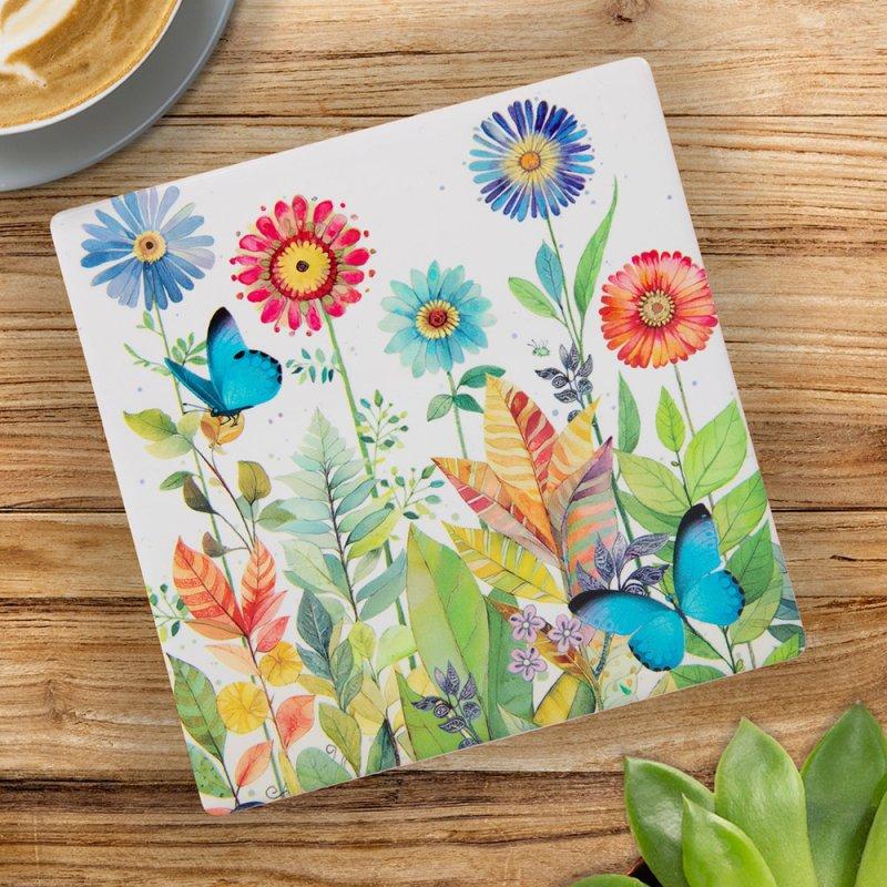 lesser & pavey PORTFOLIO BUTTERFLY COASTER FLOWERS LP34301