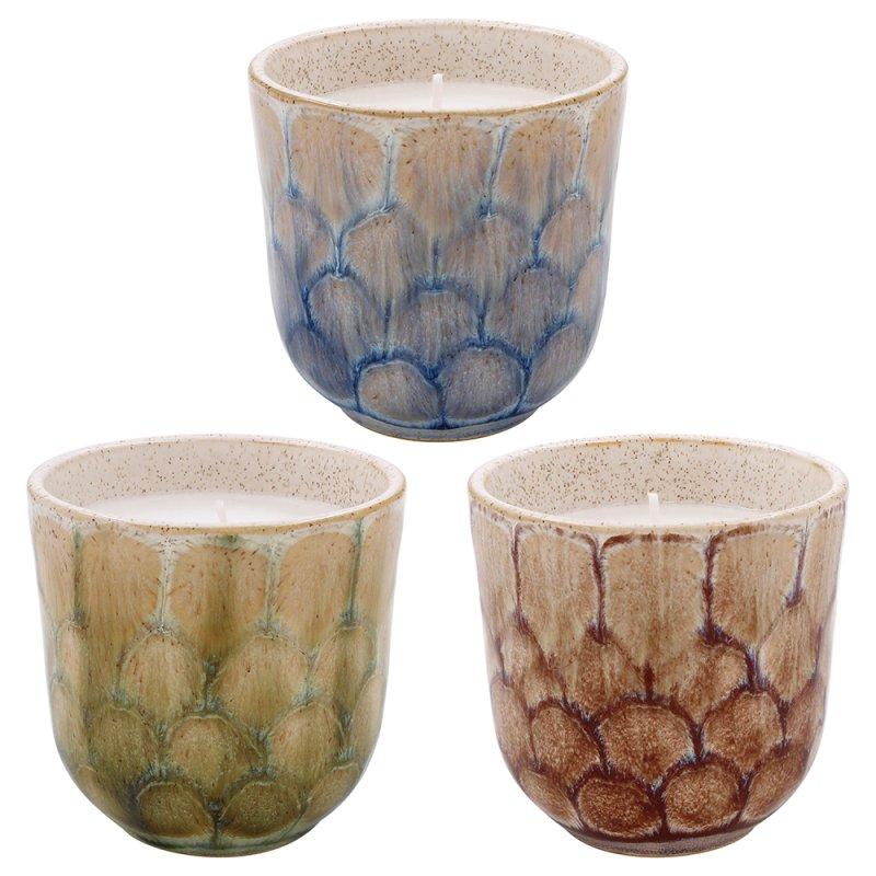 lesser & pavey REACTIVE GLAZE CANDLES SET 3 15HRS LP74896