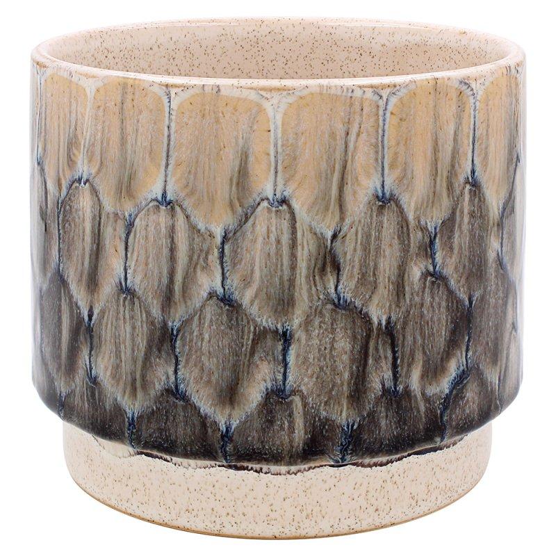 lesser & pavey REACTIVE GLAZE PLANTER GRY13CM LP74167