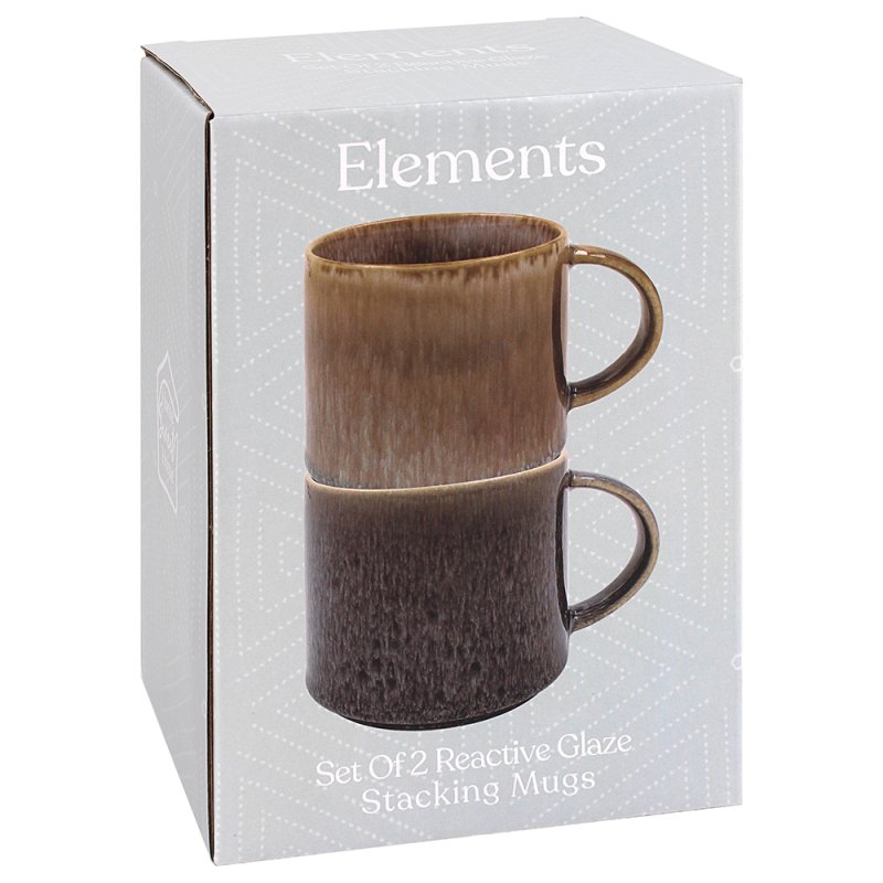 Lesser & Pavey REACTIVE GLAZE STACK MUGS SET2 LP73792