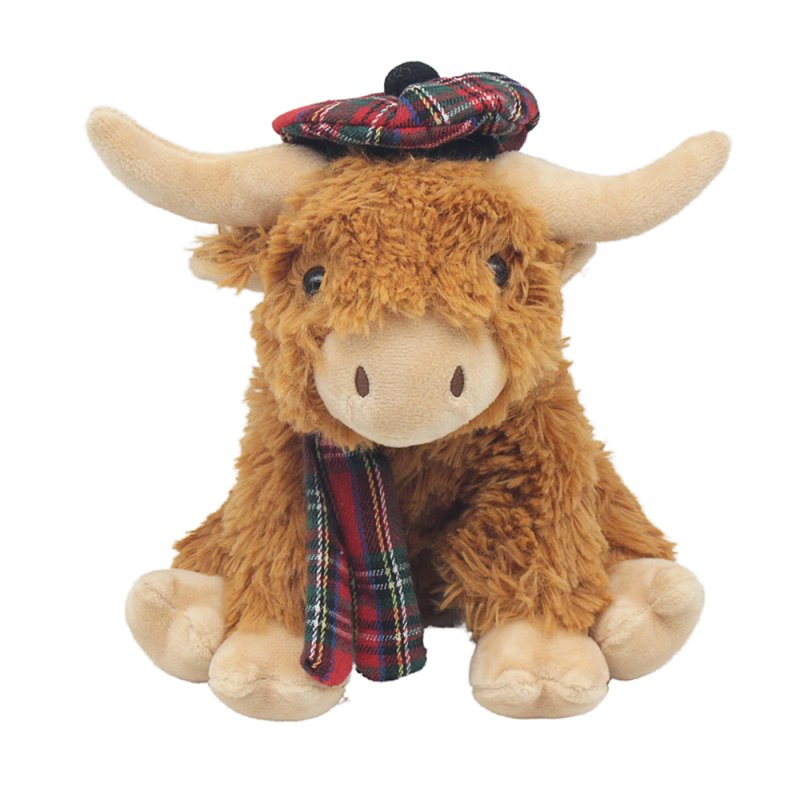 lesser & pavey RPET PALS HIGHLAND COW TARTAN 20CM LP75333