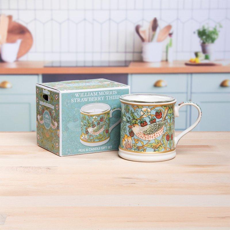 lesser & pavey S BERRY THIEF CANDLE GIFTSET Wm. MORRIS PATCHOULI RED BERRY LP76658