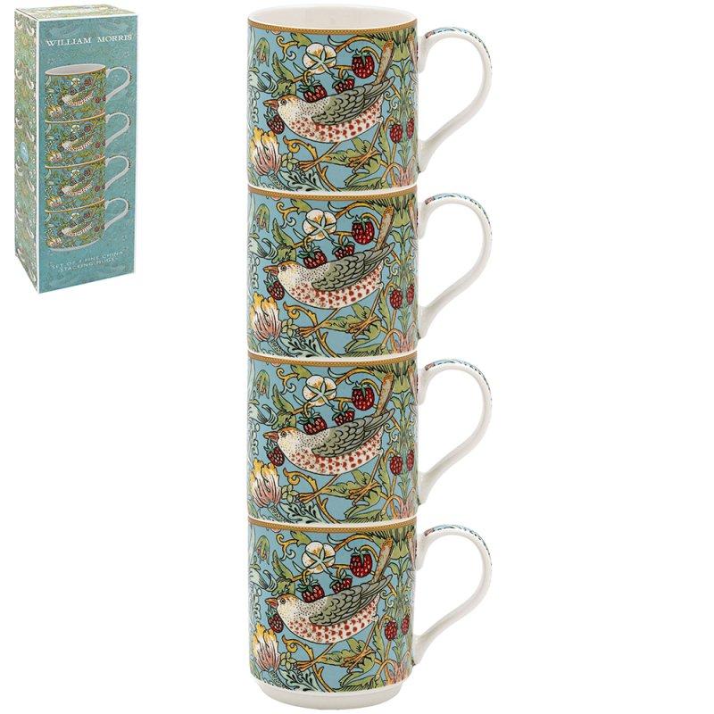 lesser & pavey STRAWBERRY THIEF STACKING MUGSSET OF 4 LP96635
