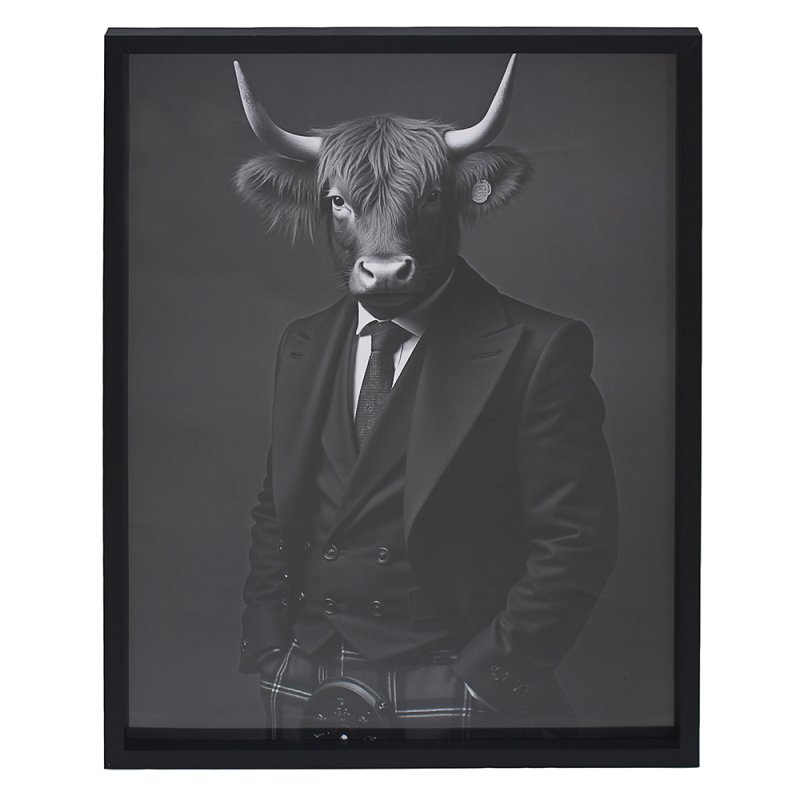 Lesser & Pavey WALL ART HIGHLAND COW IN SUIT 45X60 CM LP76123