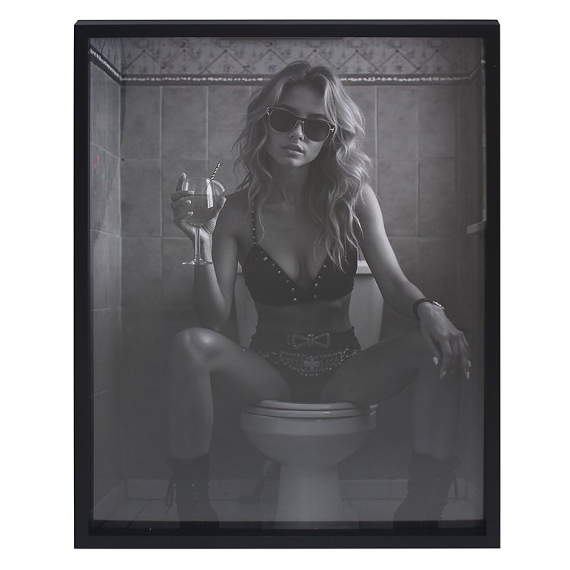Lesser & Pavey WALL ART- WOMAN ON TOILET 45X60 CM LP76129