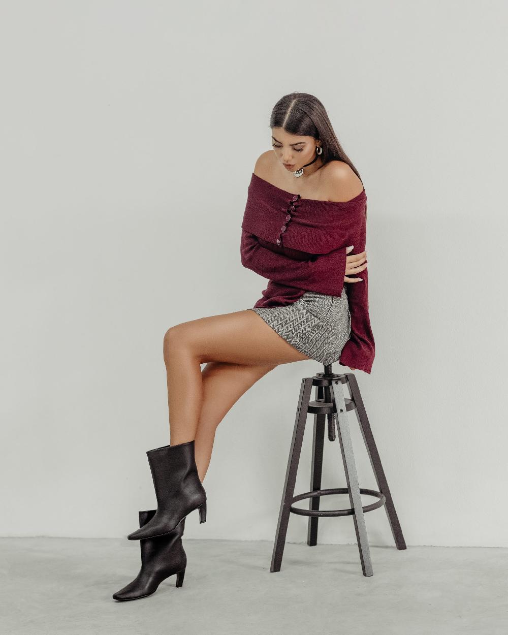 Lestrosa NAOMI CHOCOLATE Calf Leather > Black
