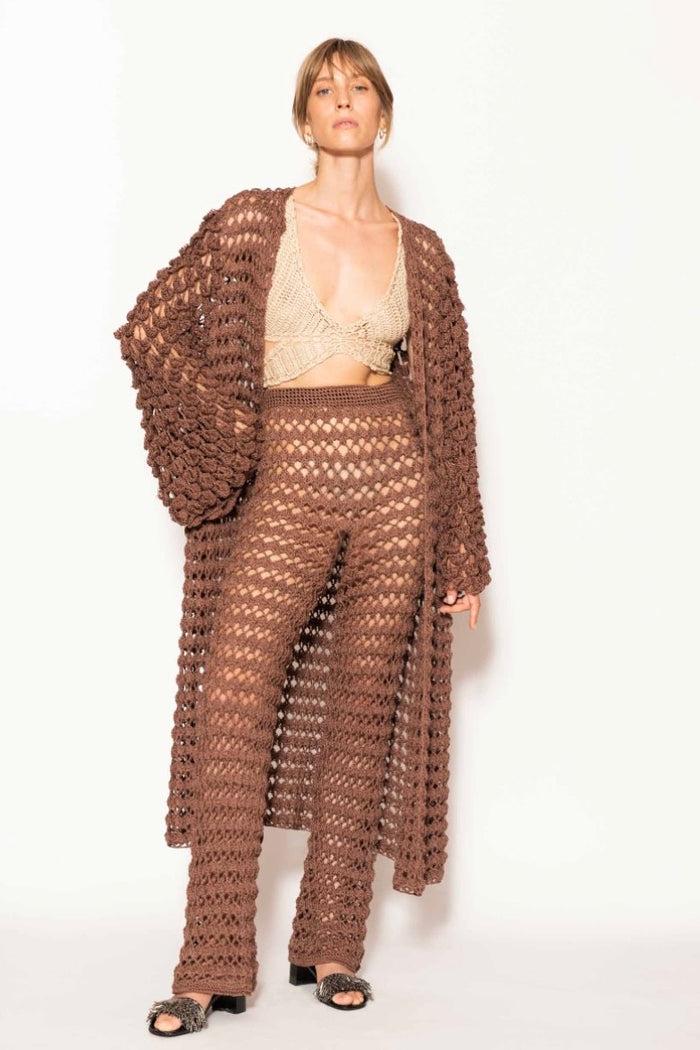 letanne Amanda Cotton & Silk Long Coat